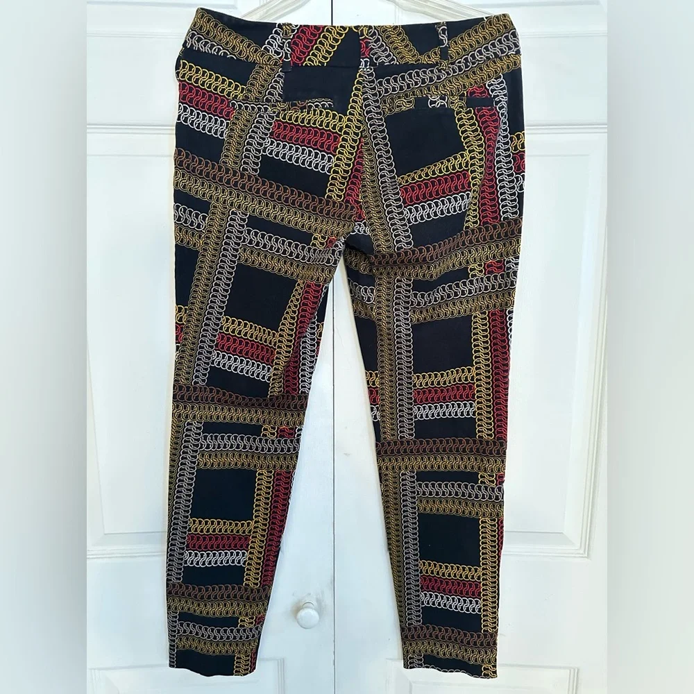 7th Ave design studio NY&Co geometric pants size 8 - Picture 3 of 3